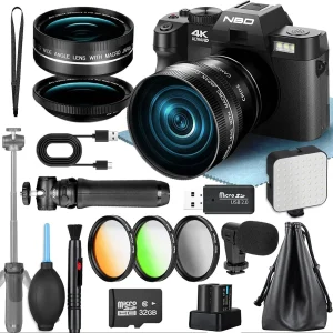 NBD 4K Digital Cameras for Photography 48MP Camera with Microphone