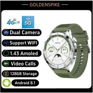 4G Cellular Version Smart Watch Android Smartwatch With Dual Camera